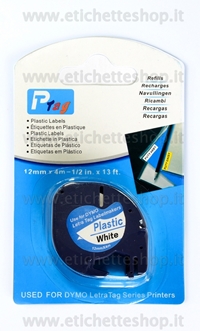 91200 91220 91330 59421 S0721510 nastri per LT-100H LT-100T LT-110T QX 50 XR XM 2000 Plus carta nera su bianco Ouguan/® 2 nastri per etichettatrice compatibili Dymo LetraTag 10697 12 mm x 4 m
