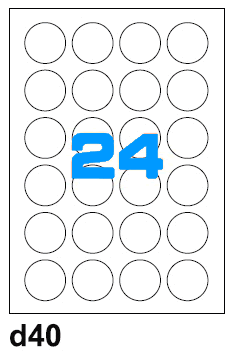 EA4VP0000CID40 - Etichette Circolari 40 Mm In Carta Bianca Adesivo - Foto 5