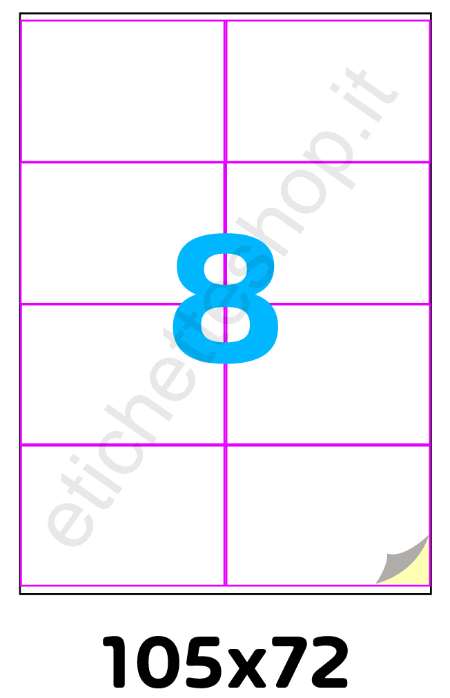 EA4VP03750235 - Etichette 37¸5x23¸5 mm in Carta Bianca Adesivo Permanente  su Fogli A4 *Per quantitativi elevati non garantiamo la pronta consegna*